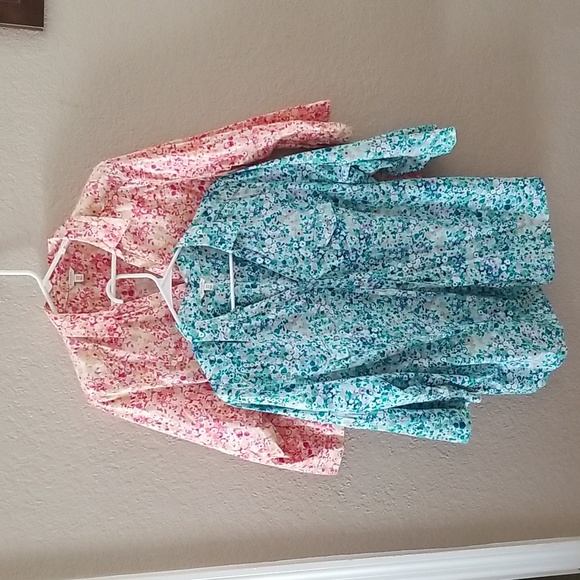 Sonoma Tops - Sonoma button front flowered blouses, size 2X, **set of 2**